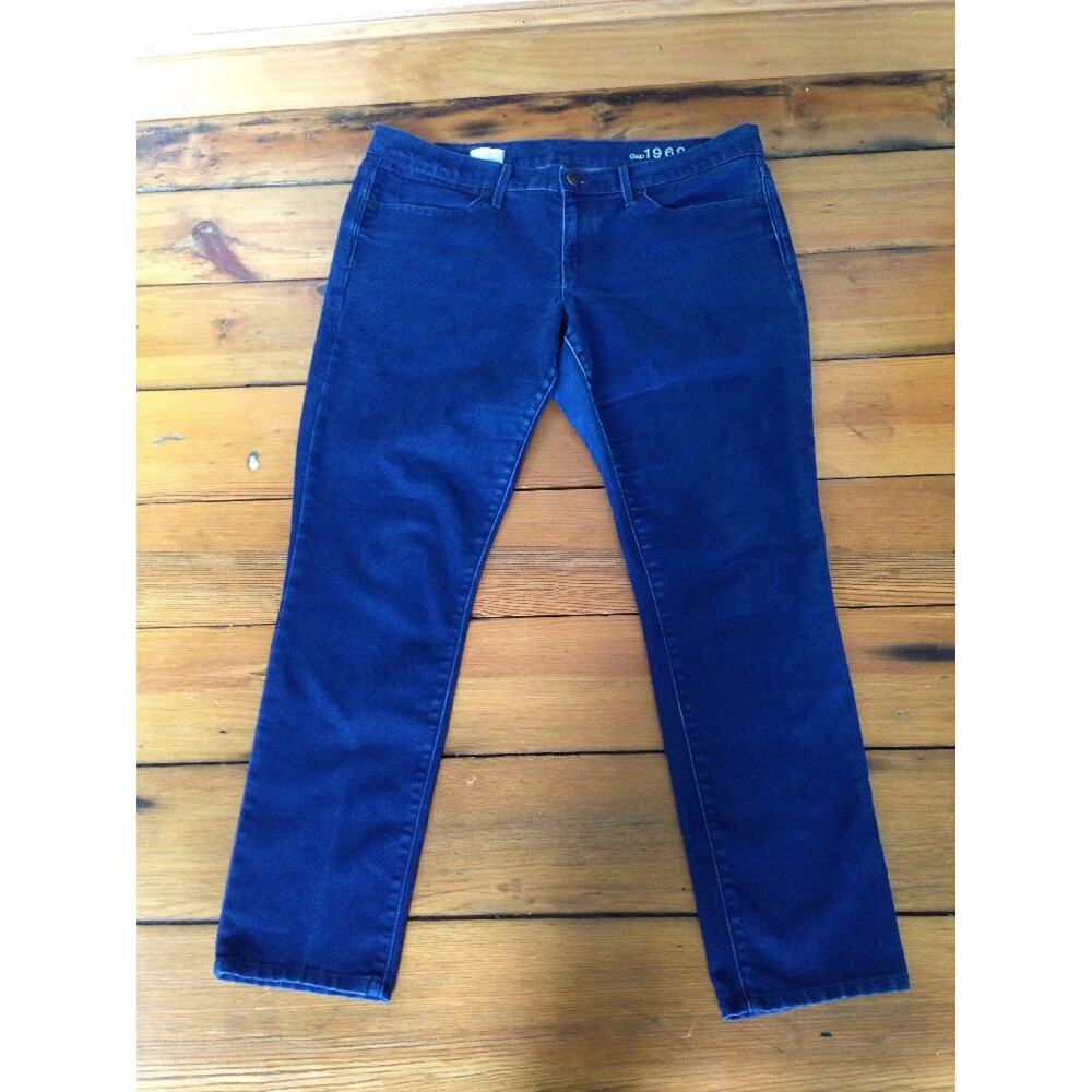 Gap 1969 Womens Dark Always Skinny Slim Leg Jeans Size 33/16 Regular 28x28.5